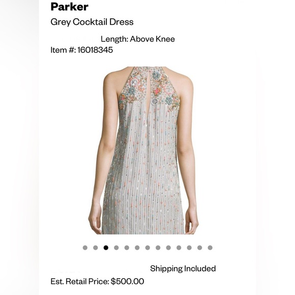 Vintage Cocktail Dress with Beaded Design - Picture 3 of 9